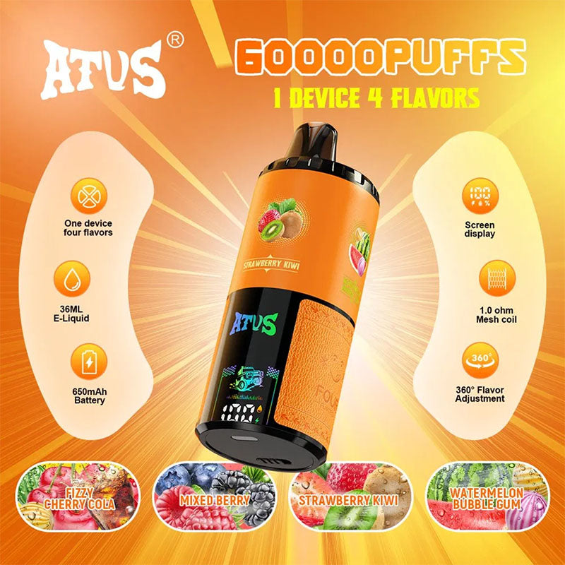 ATVS 60000 Puffs 4in1 Flavors Disposable Vape