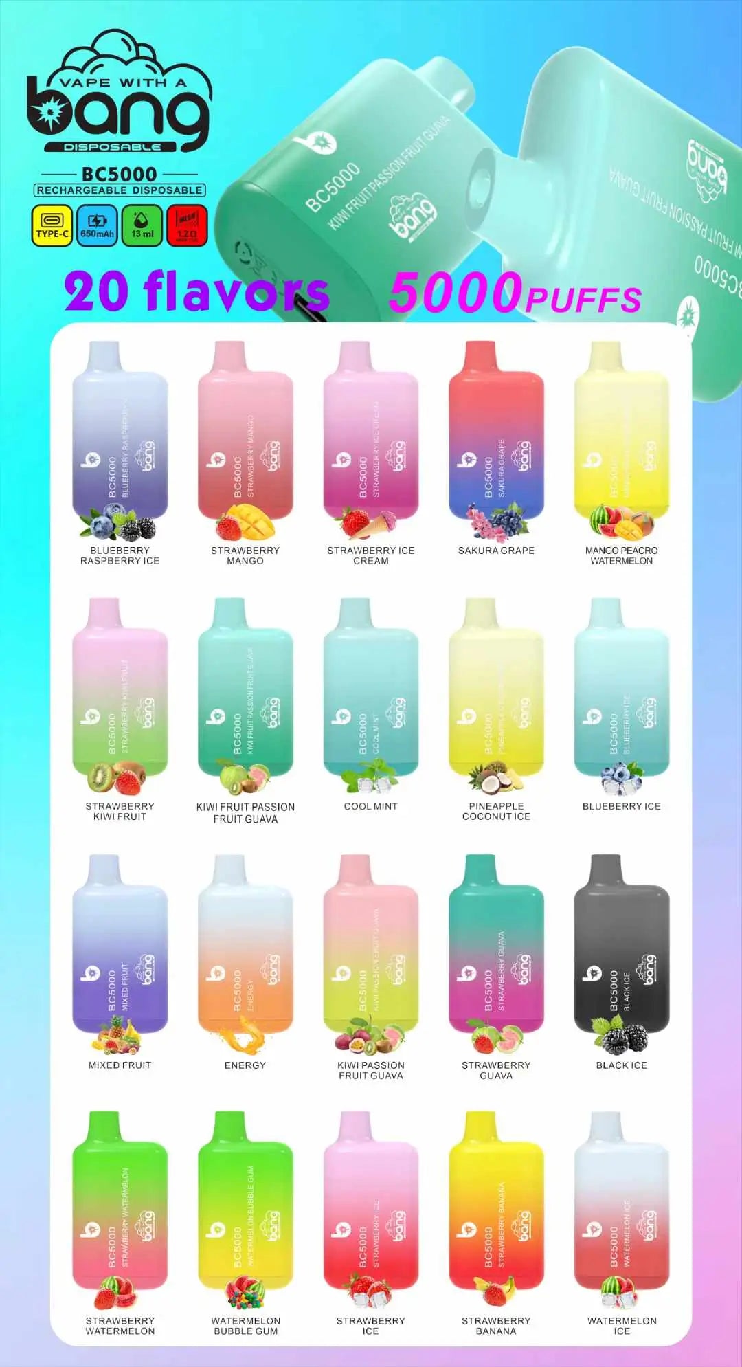 Bang BC 5000 Puffs Disposable Vape Pen