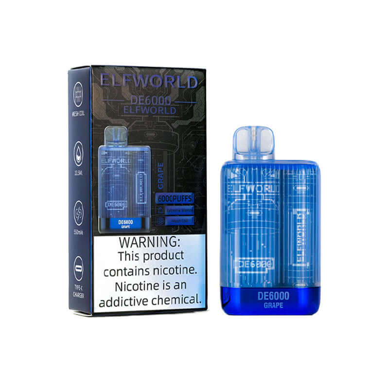 ELFWORLD DE 6000 Puff Vape usa e getta