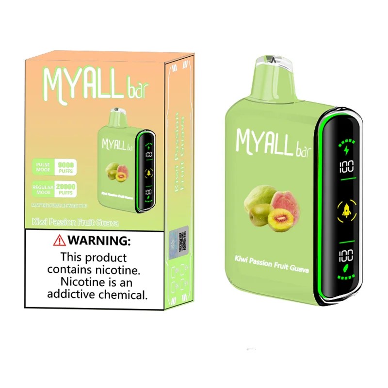 Kiwi Frutto della Passione Guava MYALL Bar 20000 Puffs Vape Monouso