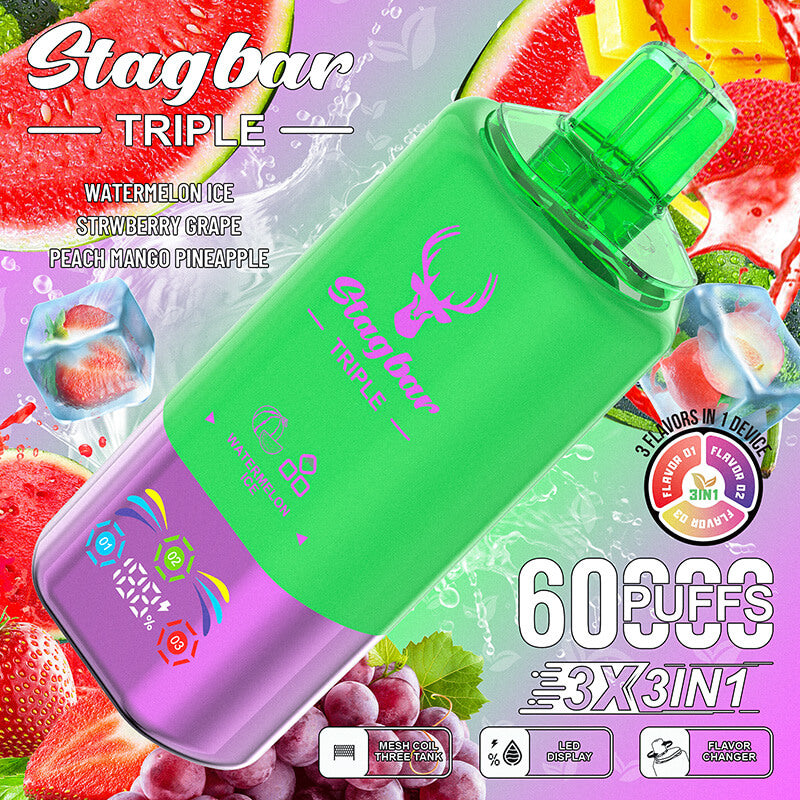 Stag Bar Triple 60000 Puffs Disposable Vape