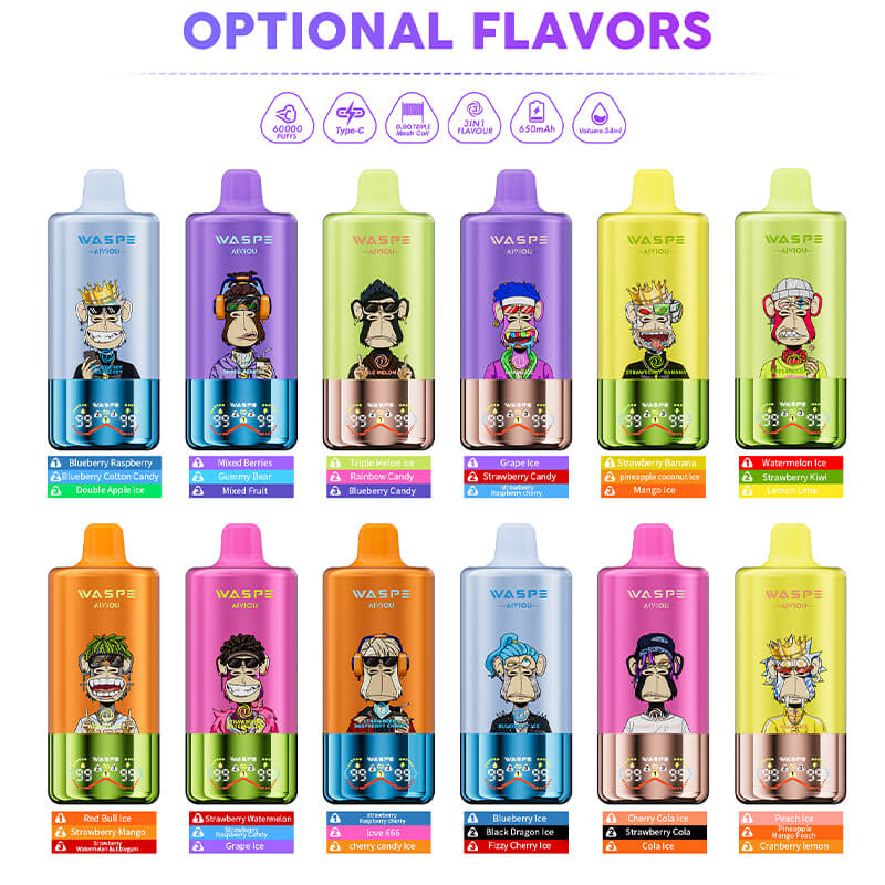 WASPE 60000 Puffs 3 in 1 Triple Flavors Disposable Vape