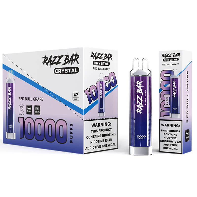 Razz Bar Crystal 10000 Puffs Disposable Vape