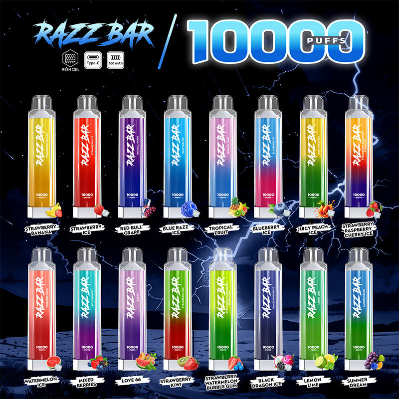 Razz Bar Crystal 10000 Puffs Disposable Vape